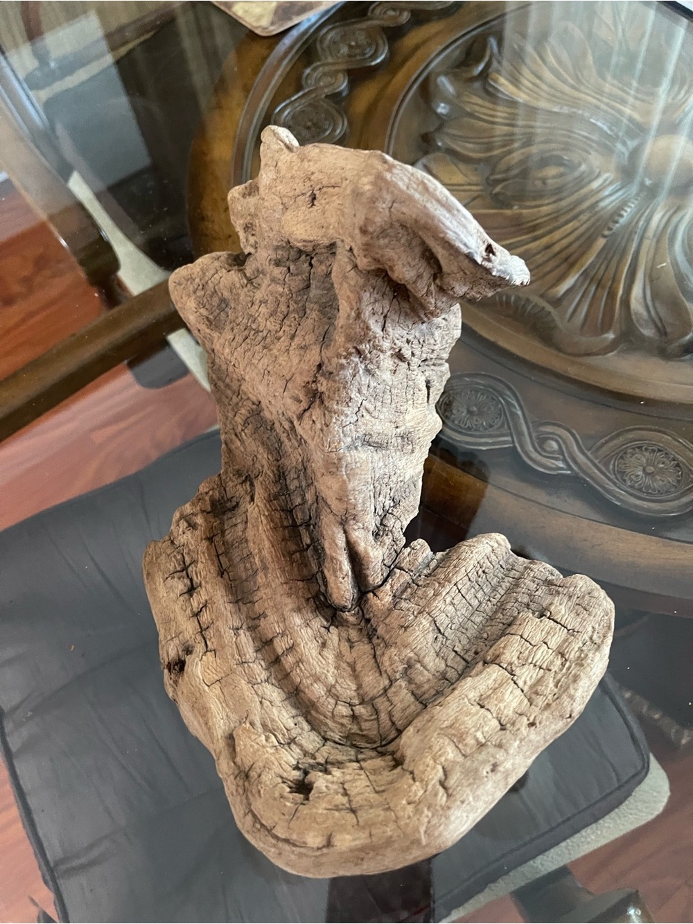 Natural Driftwood Sculpture Home Accent - Weathered Brown